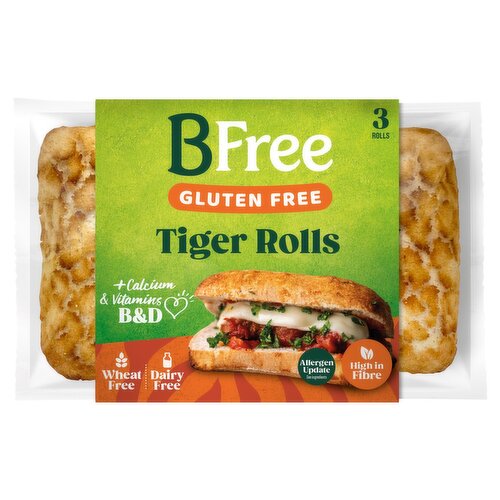 Bfree Baked With Goodness Tiger Rolls 3 Pack (165 g)