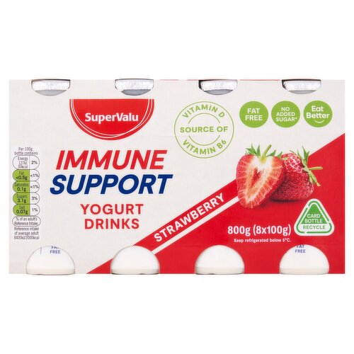 SuperValu Immune Support Strawberry Yogurt  Drink (800 g)