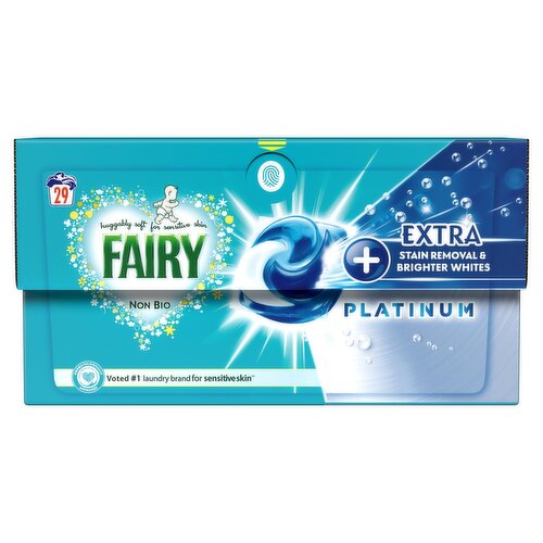 Fairy Platinum + Stain Remover Non Bio 29 Wash (29 Piece)