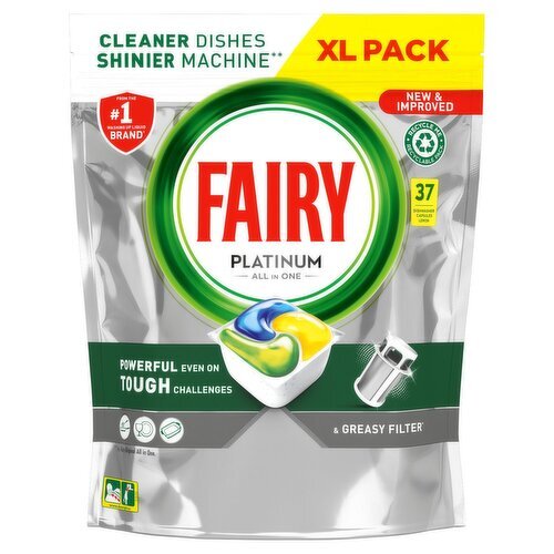 Fairy Platinum Lemon Dishwasher Tablets 37Wash (37 Piece)