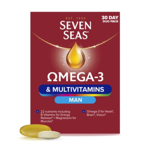 Seven Seas Omega 3 Multivitamins Man 30+30 Caps (60 Piece)