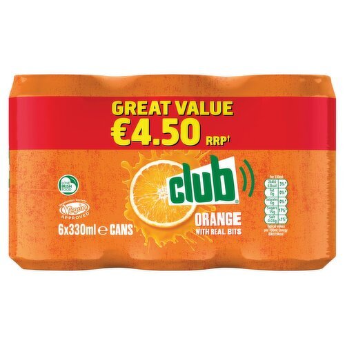 Club Orange Regular 6pk Pmp Can