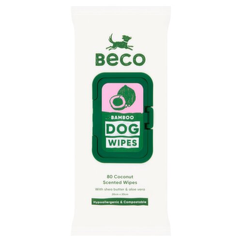 Beco Dog Wipes Coconut Scented (80 Piece)