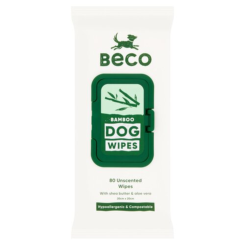 Beco Dog Wipes Unscented (80 Piece)