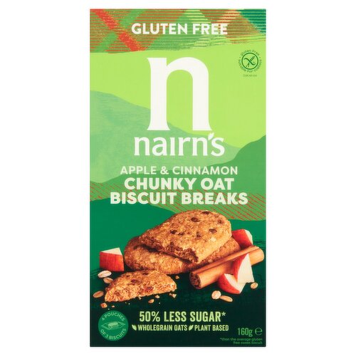 Nairns Oats Apple & Cinnamon Chunky Biscuit Breaks (160 g)