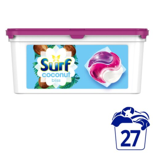 Surf Caps 27Wash Coconut Tub (27 Piece)