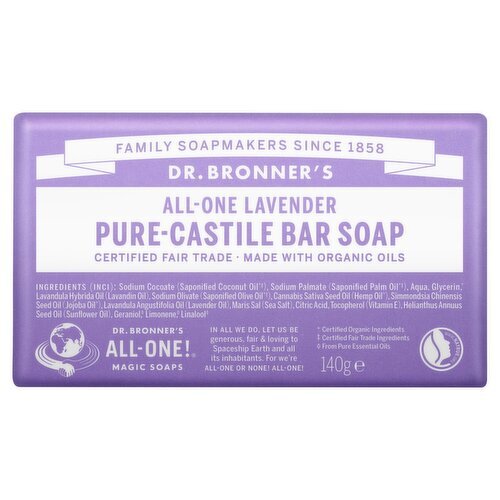 Dr Bronners Org Bar Lavendar (140 g)