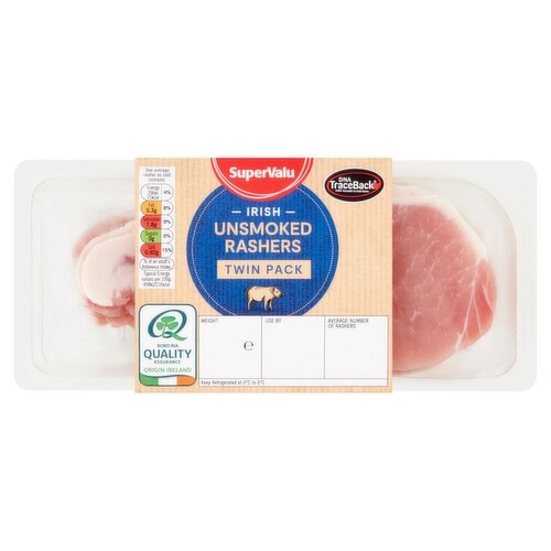 SuperValu Unsmoked Rasher Twin Pack (520 g)