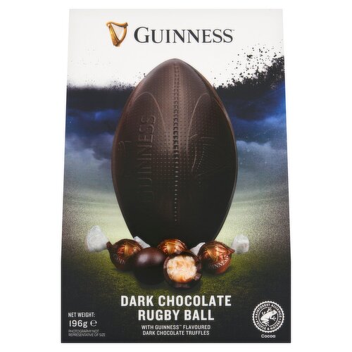 Guinness Dark Chocolate Rugby Ball & Truffles (196 g)