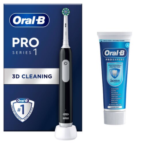 Oral-b Pro 1 Cross Action Black + Pro Ex Paste (1 Piece)