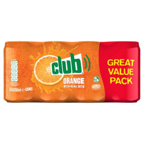 Club Orange Cans 12 Pack (330 ml)