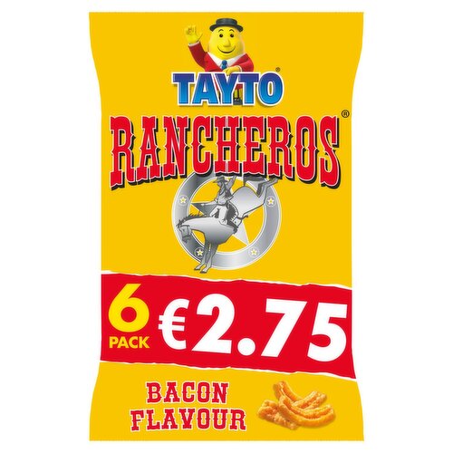 Tayto Bacon Rancheros Snacks 6 Pack (20 g)