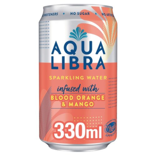 Aqua Libra Blood Orange & Mango Sparkling Water Can (330 ml)