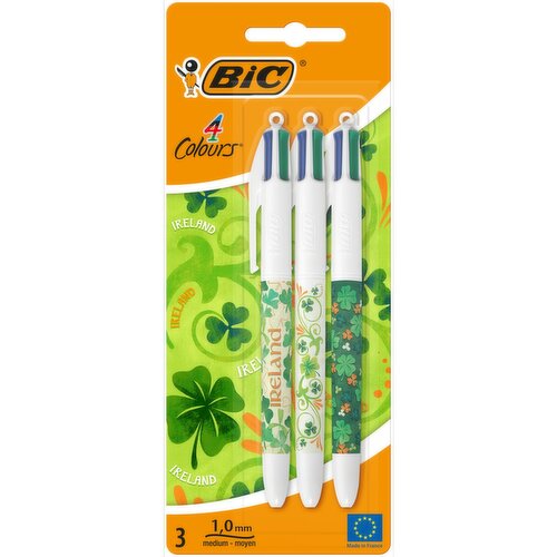 Bic 4 Colour Irish Print 3pk (1 Piece)