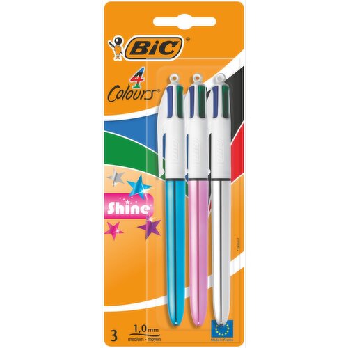 Bic 4 Colour Shine 3pk (1 Piece)