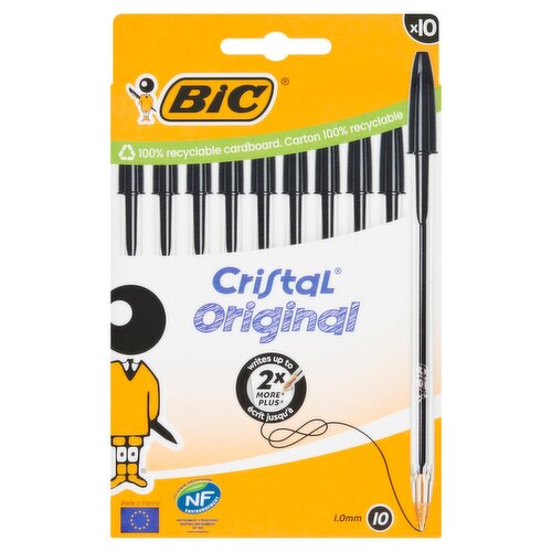 Bic Cristal Medium 10pk Black (1 Piece)