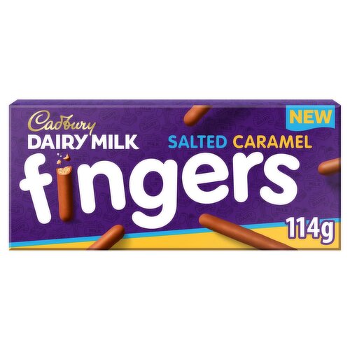 Cadbury Fingers Salted Caramel Chocolate Biscuits (114 g)