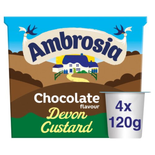 Ambrosia Chocolate Devon Custard 4 Pots (480 g)