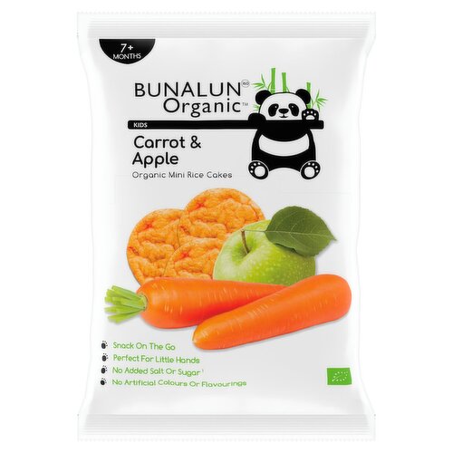 Bunalun Organic Kids Carrot & Apple Mini Rice Cakes (400 g)