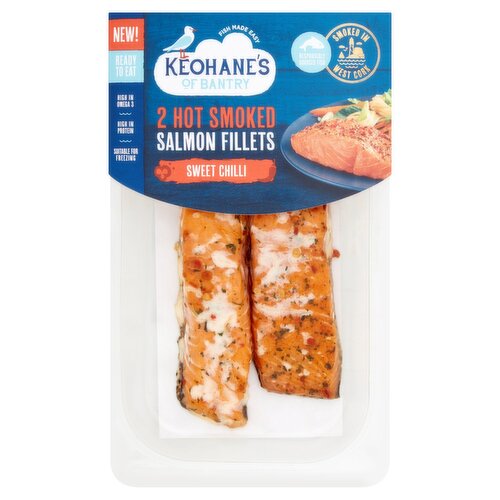 Keohane's Sweet Chilli 2 Hot Smoked Salmon Fillets (180 g)