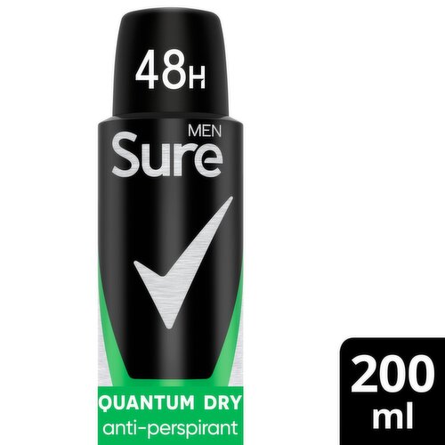 Sure For Men Quantum Dry 48 Hour Antiperspirant Deodorant  (200 ml)