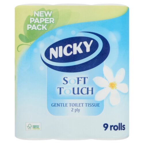 Nicky Soft Touch Toilet Tissue 9 Pack (9 Roll)