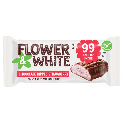 Flower & White Chocolate Dipped Strawberry Meringue Vegan Bar (20 g)