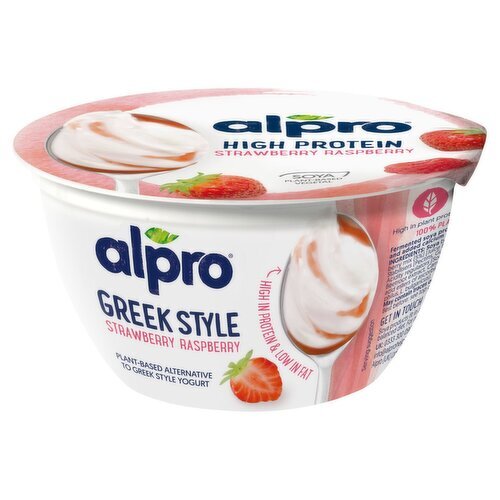 Alpro Strawberry & Raspberry Greek Style Yogurt (150 g)