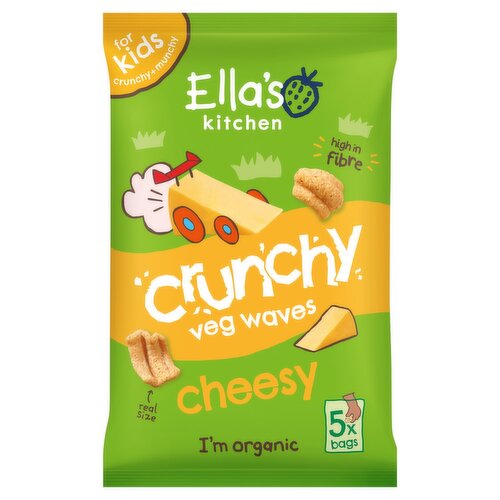 Ella's Kitchen Cheesy Crunchy Veg Waves 3+Years 5 Pack (10 g)