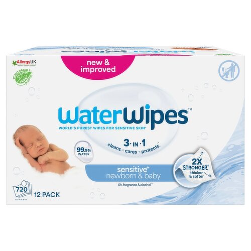 WaterWipes Original Baby Wipes 12 Pack (60 Piece)