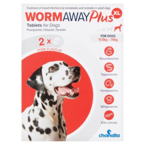 Wormaway Plus for Dogs XL 17.5-70kg (1 Piece)