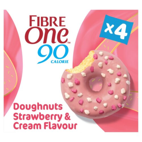 Fibre One Strawberry & Cream Doughnuts 4 Pack (23 g)