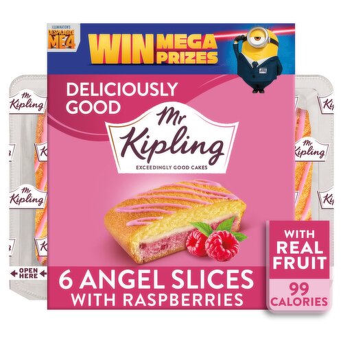 Mr Kipling Raspberries Angel Slices 6 Pack (173 g)