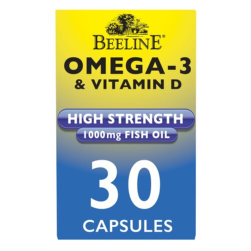 Beeline Omega-3 & Vitamin D 1000mg Capsules (30 Piece)