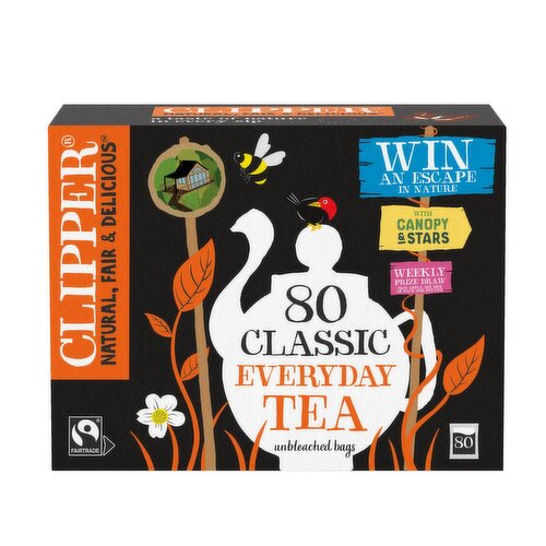 Clipper Fair Trade Classic Everyday Tea Bags 80 Pack (232 g)