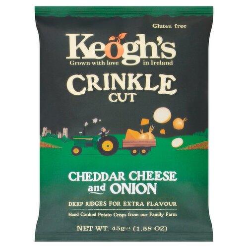 Keogh's Crinkle Irish Cheddar Cheese and Onion (45 g)