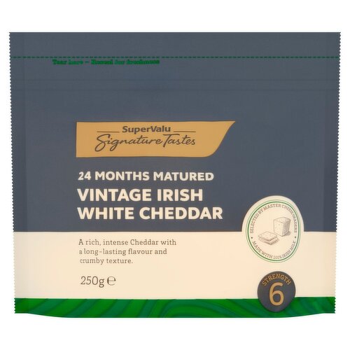 SuperValu Signature Tastes Vintage Irish White Cheddar 24 Month Matured (250 g)