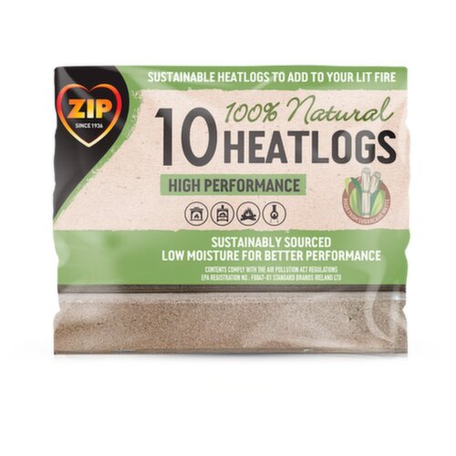 Zip 100% Natural Heatlogs 10 Pack (10 Piece)