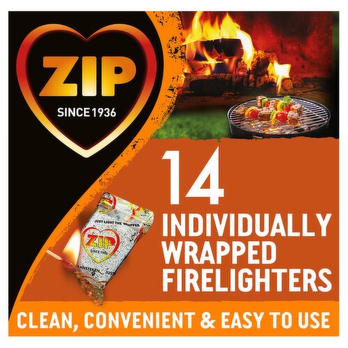 Zip Individually Wrapped Firelighters 14 Pack (14 Pack)