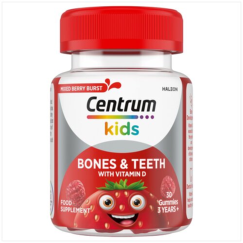 Centrum Kids Mixed Berry Blast Bones & Teeth Gummies (30 Piece)