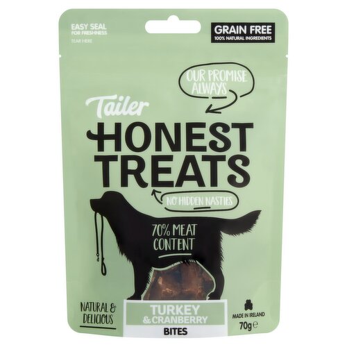 Tailer Honest Treats Turkey & Cranberry Bites (70 g)