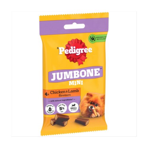 Pedigree Chicken & Lamb Mini Jumbone 4 Pack (160 g)