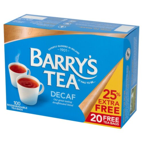 Barry''s Tea Decaffinated 25% Extra Free 100 Bags (313 g)