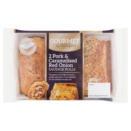 Gourmet By McColgan's Pork & Caramelised Red Onion Sausage Rolls 2 Pack (260 g)