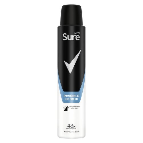 Sure For Men 48 Hour Antiperspirant Deodorant Ice Fresh Invisible Spray (200 ml)