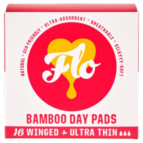 Flo Bamboo Winged Ultra Thin Day Pads (16 Piece)