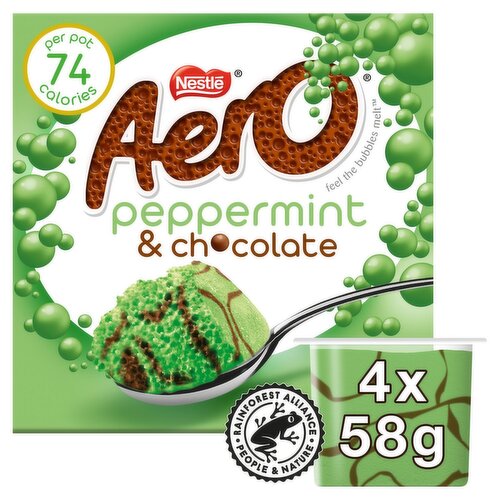 Aero Peppermint & Chocolate Bubbly Mousse 4 Pack (232 g)