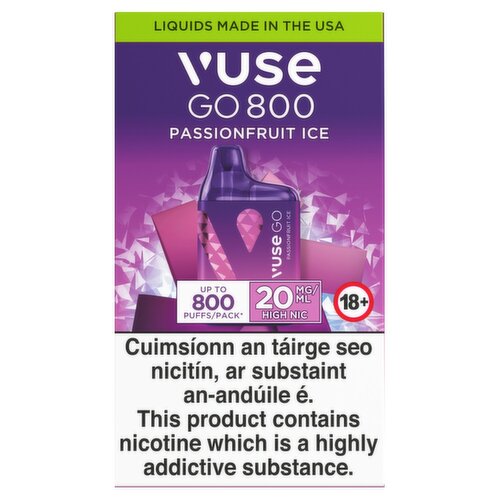 Vuse Go 800 Passionfruit Ice 20mg (1 Piece)