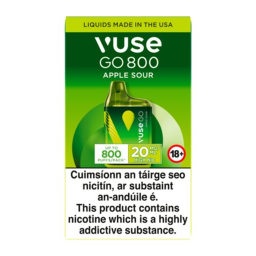 Vuse Go 800 Apple Sour 20mg (1 Piece)