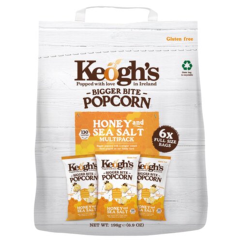 Keogh's Honey & Sea Salt Bigger Bite Popcorn 6 Pack (33 g)